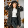 Z6768 DEWBERRY LADIES' COAT-PLAIN BLACK šedá XL dewberry 2465430602602 Z6768 DEWBERRY LADIES' COAT-PLAIN BLACK šedá XL dewberry 2465430602602