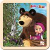 Bino Máša a Medveď puzzle 15x15 cm