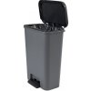 Kôš Curver® COMPATTA BIN, 50 lit., 29.4x49.6x62 cm, čierny/sivý, na odpad, s pedálom Kôš Curver® COMPATTA BIN, 50 lit., 29.4x49.6x62 cm, čierny/sivý, na odpad, s pedálom