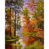 Norimpex diamantové maľovanie Jeseň na rieke 30 x 40 cm