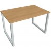 Hobis Pracovný stôl UNI O, 120x75,5x80 cm, dub/sivá Hobis Pracovný stôl UNI O, 120x75,5x80 cm, dub/sivá