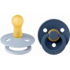 BIBS Cumlíky z prírodného kaučuku Colour 2ks - veľkosť 2, Dusty Blue / Steel Blue BIBS Cumlíky z prírodného kaučuku Colour 2ks - veľkosť 2, Dusty Blue / Steel Blue