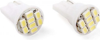 LED auto žiarovka T10 8 x LED 0,5W 12V studená biela