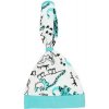 Dojčenská bavlnená čiapočka-šatka Nicol Dinosaur Tyrkysová 56/62 Dojčenská bavlnená čiapočka-šatka Nicol Dinosaur Tyrkysová 56/62
