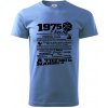 1975 v kocke - Klasické pánske tričko vyššej gramáže - 3XL ( Svetlomodrá ) 1975 v kocke - Klasické pánske tričko vyššej gramáže - 3XL ( Svetlomodrá )