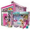 Barbie letná vila z tvrdého papiera s bábikou