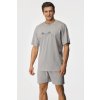 Gina 79154 pánské pyžamo krátké šedé