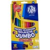 Astra Jumbo farbičky 12 farieb + strúhadlo vrátane dúhovej 312023911