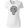 Bike lebka - Dámske tričko z organickej bavlny Origin (GOTS) - XL ( Biela ) Bike lebka - Dámske tričko z organickej bavlny Origin (GOTS) - XL ( Biela )