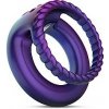 Hueman Jupiter Vibrating Cock and Ball Ring Purple