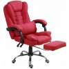 Látkové kancelárske kreslo s podnožkou GIOSEDIO NBR001 ČERVENÉ Látkové kancelárske kreslo s podnožkou GIOSEDIO NBR001 ČERVENÉ