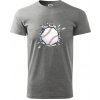 Baseball lopta v triku - Klasické pánske tričko vyššej gramáže - XS ( Tmavosivý melír ) Baseball lopta v triku - Klasické pánske tričko vyššej gramáže - XS ( Tmavosivý melír )