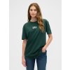 GAP Cotton T shirt with logo Women's svetlomodrá zelená