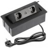 GTV Nábytková zásuvka SOFT 2x zásuvka Schuko, USB A+C, napájecí kabel se z GTV Nábytková zásuvka SOFT 2x zásuvka Schuko, USB A+C, napájecí kabel se z