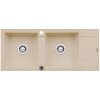 Pyramis Granitový drez s odkvapkávačom Mido 2B 1D, sand beige, 116 x 50 cm Pyramis Granitový drez s odkvapkávačom Mido 2B 1D, sand beige, 116 x 50 cm