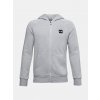Under Armour Chlapčenská mikina RIVAL FLEECE FZ HOODIE Šedá YXL Under Armour Chlapčenská mikina RIVAL FLEECE FZ HOODIE Šedá YXL
