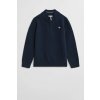 Gant Micro Texture Half Zip Evening Blue