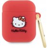 Hello Kitty Silicone 3D Kitty Head puzdro pre Apple AirPods 1 / 2 – červené Hello Kitty Silicone 3D Kitty Head puzdro pre Apple AirPods 1 / 2 – červené