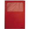 Leitz A4 kartónová doska s okienkom červená Leitz A4 kartónová doska s okienkom červená