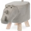 Autronic LA2015 Taburetka - nosorožec, poťah svetlosivá látka v dekore kože, masívne nohy z kaučukovníku Autronic LA2015 Taburetka - nosorožec, poťah svetlosivá látka v dekore kože, masívne nohy z kaučukovníku