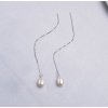 For Silver Retiazkové náušnice s prírodnou sladkovodnou perlou - Striebro 925 For Silver Retiazkové náušnice s prírodnou sladkovodnou perlou - Striebro 925