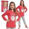 Pyžamo s patentami - Dievča s mačkou 86-92 Červená / šedá Dlhé Pyžamo s patentami - Dievča s mačkou 86-92 Červená / šedá Dlhé