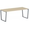 Kancelársky stôl PRIMO IMPRESS, 200x90 cm, sivostrieborná podnož, breza Kancelársky stôl PRIMO IMPRESS, 200x90 cm, sivostrieborná podnož, breza