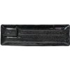 Servírovací tanier CONTOUR 33 x 10,5 cm vysoký okraj čierna keramika MIJ