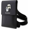 Púzdro Karl Lagerfeld Saffiano Metal Logo NFT Wallet Phone Bag čierne Púzdro Karl Lagerfeld Saffiano Metal Logo NFT Wallet Phone Bag čierne