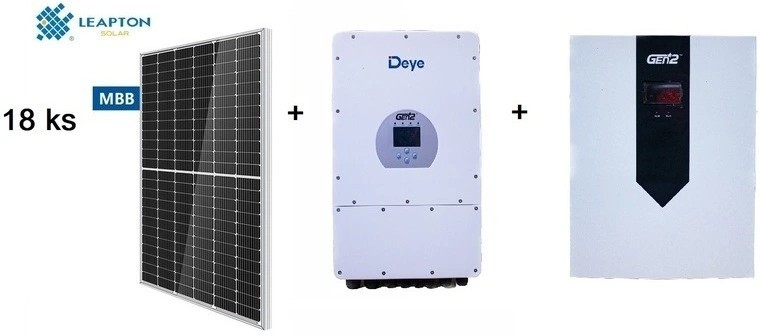 Leapton Systém 9,9 kWp + GEN2 10 kWp + batéria 10 kWh