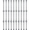 SucceBuy Schodiskové zábradlie, pozinkovaná oceľ, 10 ks, 112,2 cm, matná čierna SucceBuy Schodiskové zábradlie, pozinkovaná oceľ, 10 ks, 112,2 cm, matná čierna