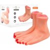Intense deep touch gabbie two-piece foot-shaped mastubador