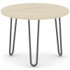 Okrúhly konferenčný stôl SPIDER, priemer 60 cm, čierna podnož, doska dub prírodný Okrúhly konferenčný stôl SPIDER, priemer 60 cm, čierna podnož, doska dub prírodný