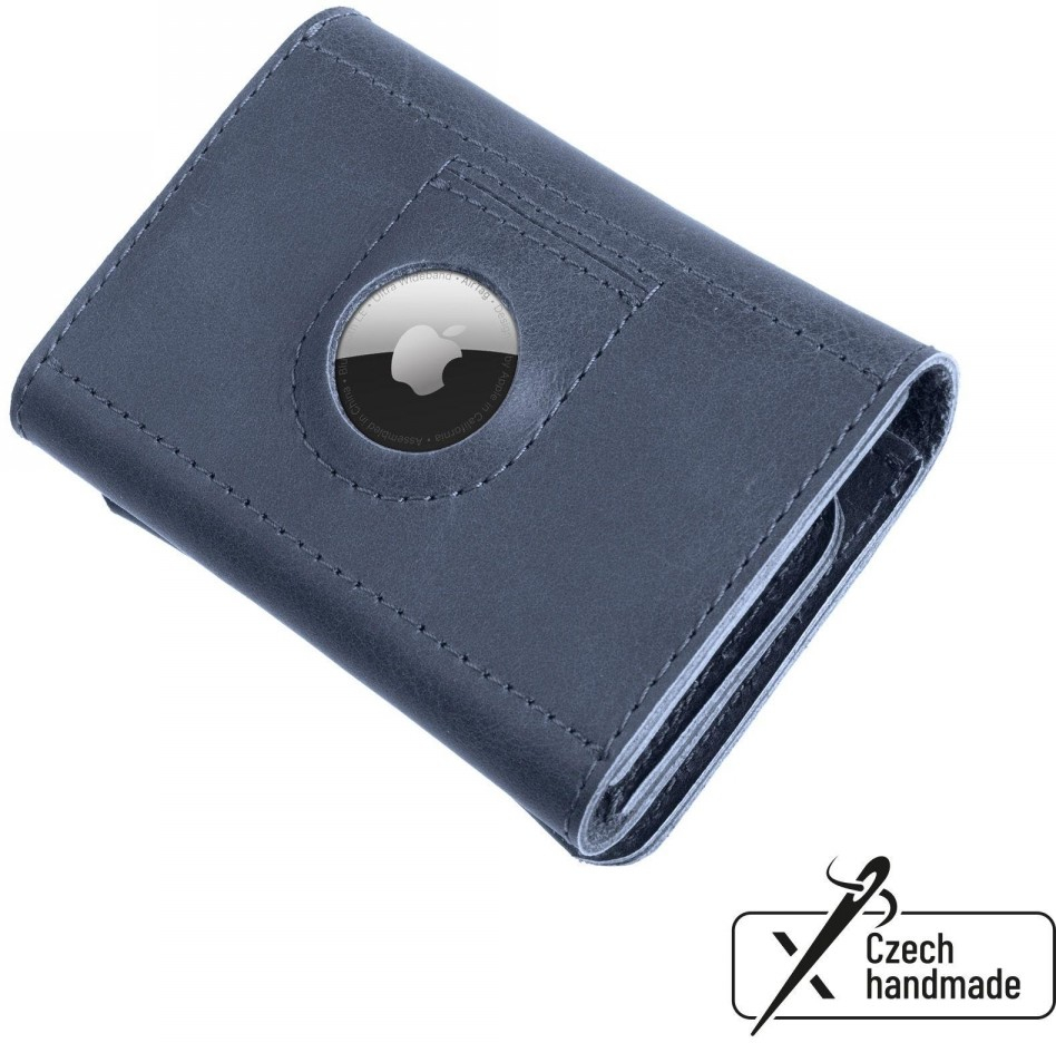 Fixed kožená peňaženka Tripple Wallet for AirTag z pravé hovězí kůže FIXWAT TR2 BL modrá