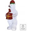 mos DCFC15 LED lední medvěd s vánočním dárkem nafukovací 240 cm venkovní i vnitřní studená bílá mos DCFC15 LED lední medvěd s vánočním dárkem nafukovací 240 cm venkovní i vnitřní studená bílá