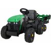 mamido Detský elektrický traktor Farmer s vlečkou a lopatou zelený mamido Detský elektrický traktor Farmer s vlečkou a lopatou zelený