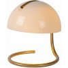LUCIDE 46516/01/31 CATO stolná lampička V250mm 1xE27 mosadzná, biela LUCIDE 46516/01/31 CATO stolná lampička V250mm 1xE27 mosadzná, biela