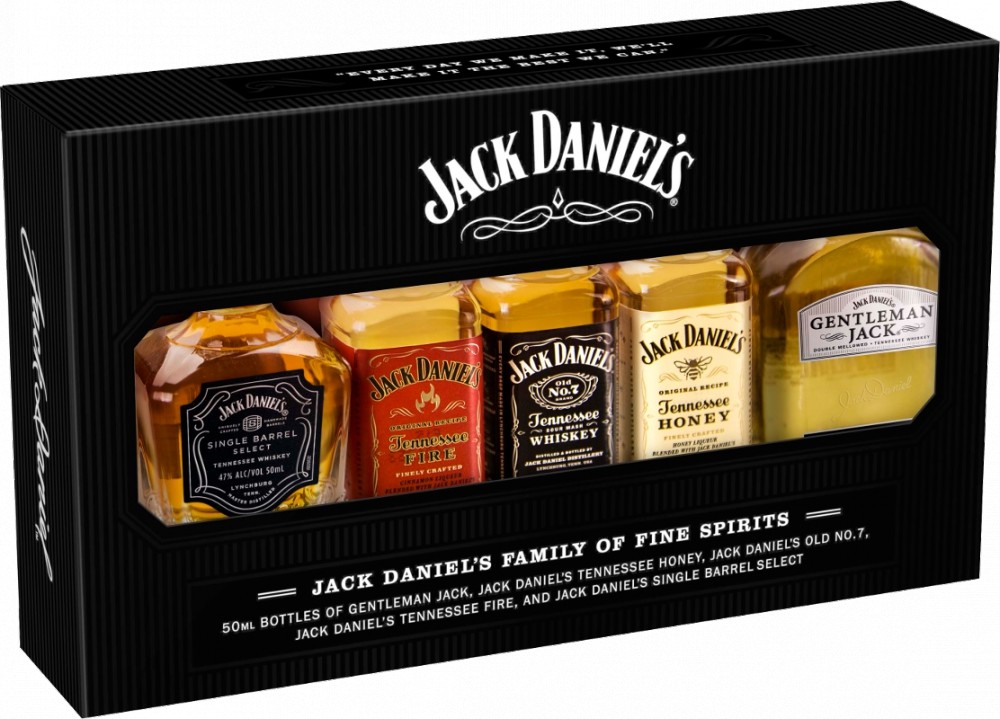 Jack Daniel\'s Family 39% 5 x 0,05 l (set)