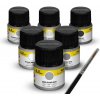 Heller Acrylic Color Set - Civil Aircraft 6x12ml + Brush Heller Acrylic Color Set - Civil Aircraft 6x12ml + Brush