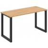 Pracovný stôl UNI O, 140x75,5x60 cm, dub/čierna Pracovný stôl UNI O, 140x75,5x60 cm, dub/čierna