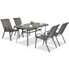 Kovový záhradný nábytok Modena Sivý pre 4 osoby Garden Point Kovový záhradný nábytok Modena Sivý pre 4 osoby Garden Point