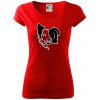 Border kólia obrys hlavy - Dámske tričko Pure - L ( Červená ) Border kólia obrys hlavy - Dámske tričko Pure - L ( Červená )
