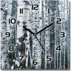 Sklenené hodiny štvorec Stromy brezy 30x30 cm Sklenené hodiny štvorec Stromy brezy 30x30 cm
