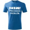 Detské tričko Prichádza problém modré (Humorné tričko pre chlapca) Detské tričko Prichádza problém modré (Humorné tričko pre chlapca)