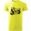 Športová motorka - Klasické pánske tričko vyššej gramáže - 2XL ( Neonová žltá ) Športová motorka - Klasické pánske tričko vyššej gramáže - 2XL ( Neonová žltá )