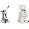 La Pavoni Europiccola Lusso + Ascaso H64, white La Pavoni Europiccola Lusso + Ascaso H64, white