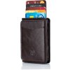 Bullcaptain kožená hliníková dokladovka RFID Hnedá