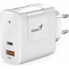 GENIUS nabíječka PD-65AC, 65W, rychlé nabíjení, USB-C PD3.0, USB-A QC3.0, bílá GENIUS nabíječka PD-65AC, 65W, rychlé nabíjení, USB-C PD3.0, USB-A QC3.0, bílá