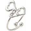 Nefertitis Prsteň pre čarodejnicu Tri srdcia NF50394 - 56 mm - 58 mm (US 8 - 9) Nefertitis Prsteň pre čarodejnicu Tri srdcia NF50394 - 56 mm - 58 mm (US 8 - 9)