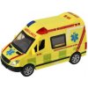 Auto záchranári, ambulancia plast 14,5 cm na batérie so svetlom, zvukom na zotrvačník Auto záchranári, ambulancia plast 14,5 cm na batérie so svetlom, zvukom na zotrvačník
